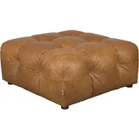 Dutchbone Hocker Hackman Leather Cognac