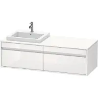 Duravit Waschtischunterbau KETHO 550x1400x426mm WT links weiss hochglanz