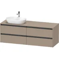 Duravit Waschtischunterschrank Ketho.2 160x55cm, Beck. li, lei, 4 Schub., wandhängend