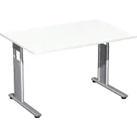Geramöbel Schreibtisch Flex S-617102-WS 120x80x68-82cm weiß/silber