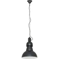 Licht-Erlebnisse Hängeleuchte Industrie schwarz E27 bis 60W 230V Loft Lampen Wohnzimmer Leuchten Decke Vintage Design Schlafzimmer Jugendzimmer Beleuchtung Pendelleuchte höhenverstellbar