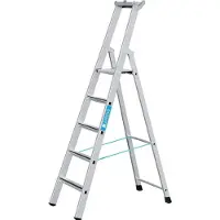 Zarges gebördelte Stehleiter Saferstep S eloxiert 5 Stufen