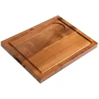Gastronoble Olympia Steakbrett | Akazienholz | mit Aussparung | 31 x 24cm | 4 Bretter