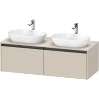 Duravit Waschtischunterschrank Ketho.2 140x55cm, B bs, Tau matt, 2 Ausz., wandhängend