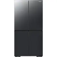 Samsung 4-Türen French Door mit Beverage Center und Festwasseranschluss, Freistehend, French door, Edelstahl, Innen, Gehärtetes Glas, Links/Rechts