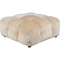 Dutchbone Hocker Hackman Velours Beige