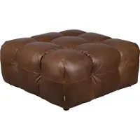Dutchbone Hocker Hackman Leather Chocolate