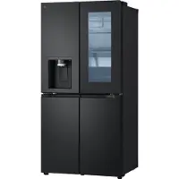 LG InstaView GMG860EPBE, Freistehend, Mehrtürig, Schwarz, 4 Tür(en), Essence Black Steel, Berührung