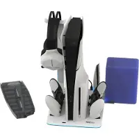 Maxx Tech MXT-DLX&LED-PS5, Ladesystem, PlayStation 5, Weiß, 1 Lüfter, Sony, 220 mm