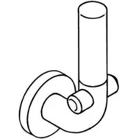 Hewi Reservepapierhalter SERIE 801 nach oben gebogen 1 Rolle, 158mm umbra