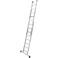 Iller-Leiter Iller Stufen Schiebeleiter ERGO Plus mit standfester Quertraverse 2x8 Stufen