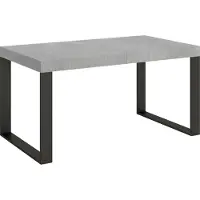 Itamoby Ausziehbarer Tisch 90x160/264 cm Tecno Cemento Anthrazit Gestell