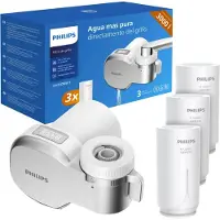 Philips AWP3705P3 Leitungswasserfilter mit Display und Zähler. 3 Filterkartuschen im Lieferumfang enthalten.