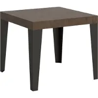 Itamoby Ausziehbarer Tisch 90x90/246 cm Gestell Flame Walnut Anthrazit