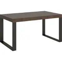 Itamoby Ausziehbarer Tisch 90x160/420 cm Tecno Premium Walnuss Anthrazit Gestell