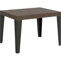 Itamoby Ausziehbarer Tisch 70x110/194 cm Gestell Flame Walnut Anthrazit