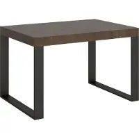 Itamoby Ausziehbarer Tisch 90x130/390 cm Tecno Noce Anthrazit Gestell
