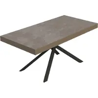 Itamoby Niket taubengrauer Ausziehtisch 200/460x90 cm mit anthrazitfarbenen Beinen