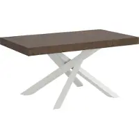 Itamoby Ausziehtisch 180/440x90 cm Volantis Walnuss weiße Beine