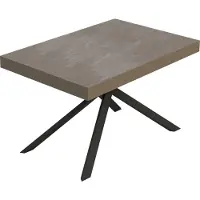 Itamoby Niket taubengrauer ausziehbarer Tisch 140/224x80cm mit anthrazitfarbenen Beinen