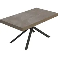 Itamoby Niket taubengrauer ausziehbarer Tisch 160/420x90 cm mit anthrazitfarbenen Beinen