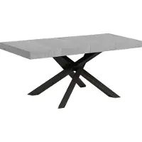 Itamoby Ausziehbarer Tisch 90 x 120/224 cm, Gestell Volantis Premium Cement Anthrazit