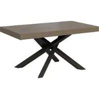 Itamoby Volantis taubengrauer Ausziehtisch 160/420x90 cm mit anthrazitfarbenen Beinen