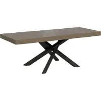 Itamoby Volantis Premium taubengrauer Ausziehtisch 160/264x90 cm mit anthrazitfarbenen Beinen