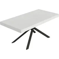 Itamoby Niket Ausziehtisch 200/304x90 cm, Esche weiß, Beine anthrazit