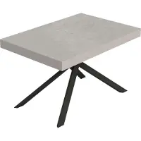 Itamoby Niket Kaschmir Ausziehtisch 140/400x90 cm mit anthrazitfarbenen Beinen