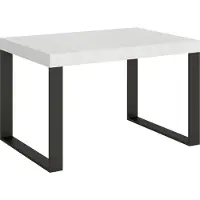 Itamoby Ausziehbarer Tisch 90x130/390 cm Tecno White Ash Anthrazit Gestell