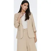 ONLY Kurzblazer "ONLGOA 3/4 UNLINE LINEN BL BLAZER CC TLR" mit Leinen