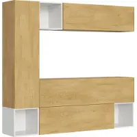 Itamoby Zusammensetzung der Wohnzimmerwand H26 L.214 T.39,2