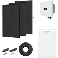Huawei Photovoltaik-Paket 12 kWp mit Wechselrichter 12 kW + Stromspeicher 10,0 kWh, 26 Solarmodulen Glas-Glas full black (* 0% MwSt. gem. §12 Abs. 3 UstG)