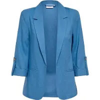 ONLY Kurzblazer "ONLGOA 3/4 UNLINE LINEN BL BLAZER CC TLR" mit Leinen