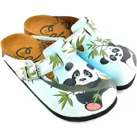 Calceo Damen Clogs mit einem Panda WCAL362 37