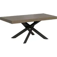 Itamoby Volantis Premium taubengrauer Ausziehtisch 120/224x90 cm mit anthrazitfarbenen Beinen