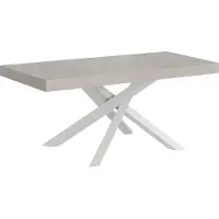 Itamoby Ausziehbarer Tisch 90x120/380 cm Volantis Premium Kaschmirweißer Rahmen