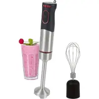 ProfiCook Stabmixer-Set PC-SMS 1226 Edelstahl, Handmixer, elektrischer Pürierstab und Schneebesen, 1.000 Watt