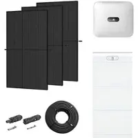 Huawei Photovoltaik-Paket 10 kWp mit Wechselrichter 10 kW + Stromspeicher 15,0 kWh, 24 Solarmodulen Glas-Glas full black (* 0% MwSt. gem. §12 Abs. 3 UstG)