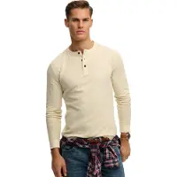 Superdry Lite Textured Grandad Langarm-t-shirt