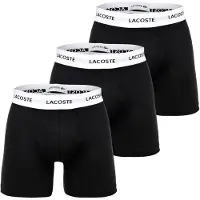 Lacoste - PACK DE 3 BOXERS LONGS 3er Pack - Größe 2XL - schwarz
