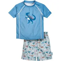 Playshoes UV-Schutz Bade-Set Dino in blau | Gr.: 134/140