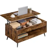Vasagle Couchtisch mit ausziehbarer Platte LCT267KD01, 50 x 58,5 x 100 cm, braun