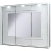 Meublorama DS-MK-PANAREA-11*5C/184KG, 5 Regale, 3 Tür(en), Weiß, MDF-Platten, 670 mm, 2080 mm