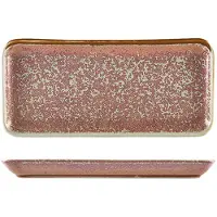 Genware Terra Porcelain Rose Schmales Rechteckiges Tablett 27 x 12,5 Cm