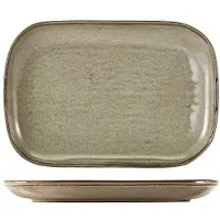 Genware Terra Porcelain Grey Rechteckiger Teller 29 x 19,5 Cm