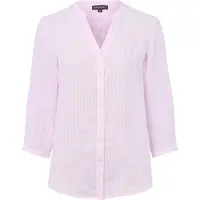 Franco Callegari Leinenbluse in rosa weiß - 0085 | Gr.: 40