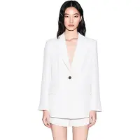 Armani Exchange für Damen. XW002837AF21555U1003 Americana Crepe weiß (XXS), Lässig, Klassisch, Polyester