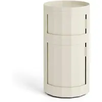 HAY Facet Cabinet 110 Beistellschrank, creme, ABS - , Facet Cabinet 110, Beige, für Wohnzimmer, Kunststoff, Modern